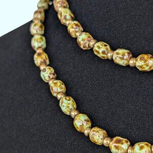 V. Faceted Czech Glass Beaded Necklace